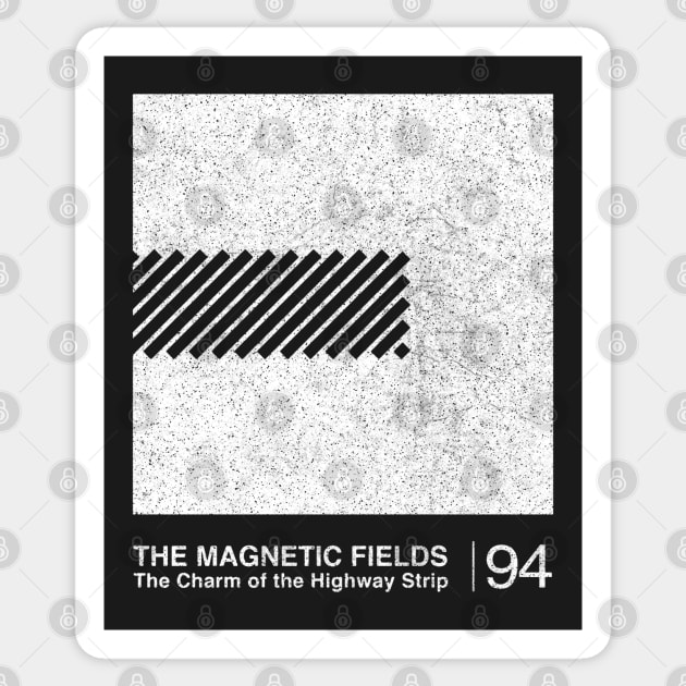 The Magnetic Fields / Minimalist Graphic Fan Artwork Design Sticker by saudade